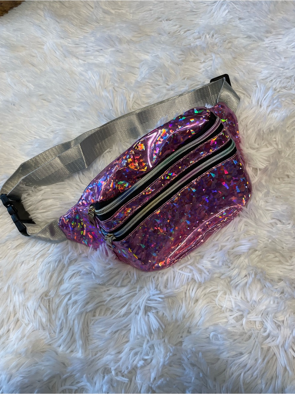 Holographic Pink Waist Bag Fanny Pack Bag